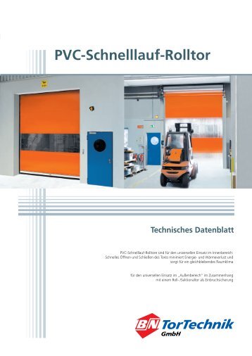 Prinzipzeichnung PVC-Schnelllauf-Rolltor - B+N TorTechnik