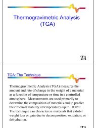 Thermogravimetric Analysis (TGA)