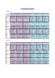 Year 8 Homework Timetable Week 1: Form/ Period ... - Bow School