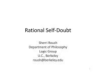 Rational Self-Doubt - Philosophy