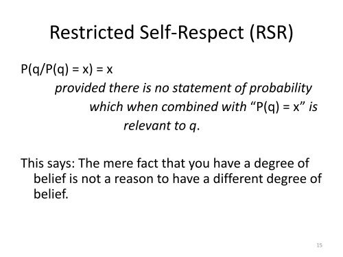 Rational Self-Doubt - Philosophy