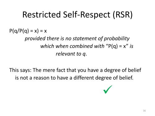 Rational Self-Doubt - Philosophy