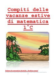 Compiti delle vacanze estive di matematica 1^C - Comune di Modena