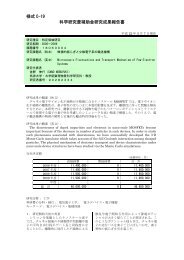 様式 C-19 科学研究費補助金研究成果報告書