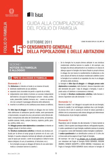 Guida alla compilazione del questionario delle famiglie per tutti i ...