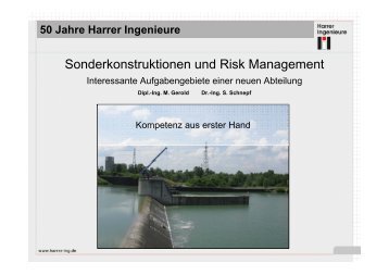 Sonderkonstruktionen und Risk Management - Harrer Ingenieure