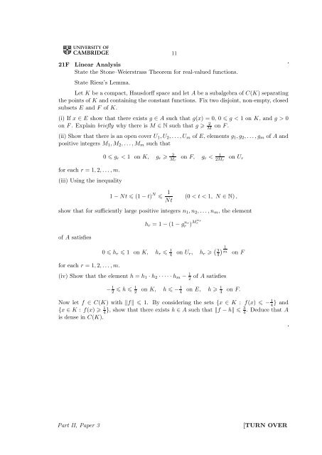 MATHEMATICAL TRIPOS Part II PAPER 3 Before you begin read ...