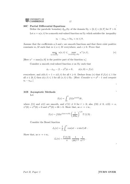 MATHEMATICAL TRIPOS Part II PAPER 3 Before you begin read ...