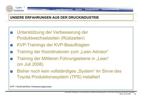 Lean Institute® Karlsruhe - DOXNET