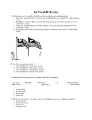 Goal 4 Sample EOC Questions 1. Which statement best describes ...