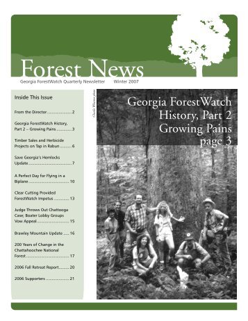 winter 2007 newsletter - Georgia Forest Watch