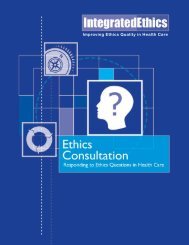 Ethics Consultation: Responding to Ethics Questions in Health Care ...