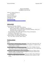 Download Manning CV. - World History Center - University of ...