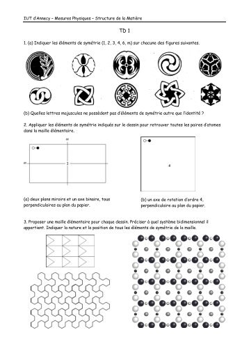 TD structure des matériaux - IUT Annecy