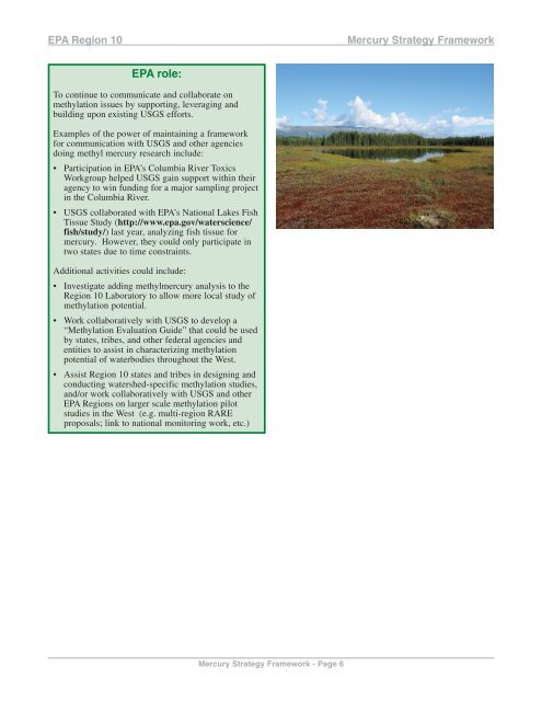 EPA Region 10 Mercury Strategy Framework - Environmental ...