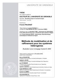 MÃ©thode de modÃ©lisation et de raffinement pour ... - Laboratoire TIMA