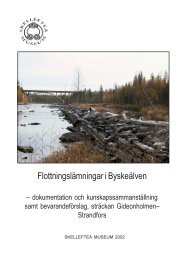 FlottningslÃ¤mningar i Byske Ã¤lven - SkellefteÃ¥ Museum