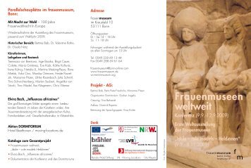 Frauenmuseen weltweit - womeninmuseum