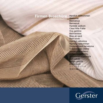 Firmen Broschüre - Gustav Gerster GmbH