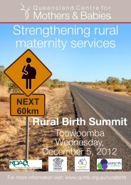 Rural Birth Summit - Queensland Centre for Mothers & Babies