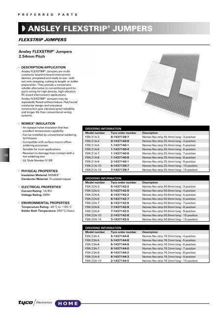 PREFERRED PARTS CATALOGUE