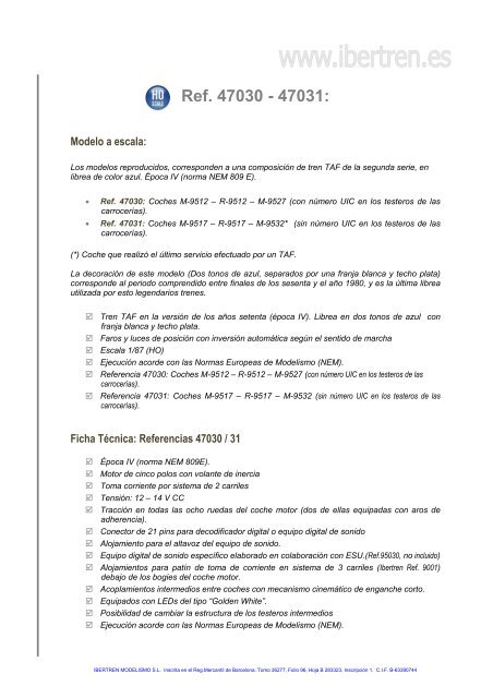 AUTOMOTOR TAF DE 2Âª SERIE DE RENFE - Railwaymania.com
