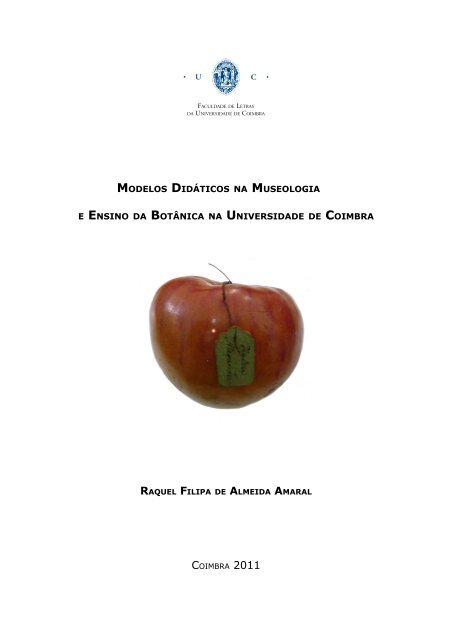 modelos didáticos na museologia - Universidade de Coimbra