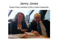 Jenny Jones Green Party member of the London Assembly - TRICS