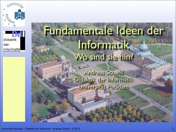 A. Schwill: Fundamentale Ideen der Informatik - Didaktik der Informatik