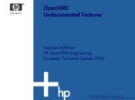 OpenVMS Undocumented Features