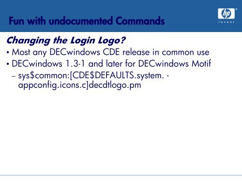 OpenVMS Undocumented Features