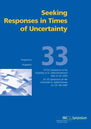 Seeking Responses in Times of Uncertainty - Wolfgang Petritsch