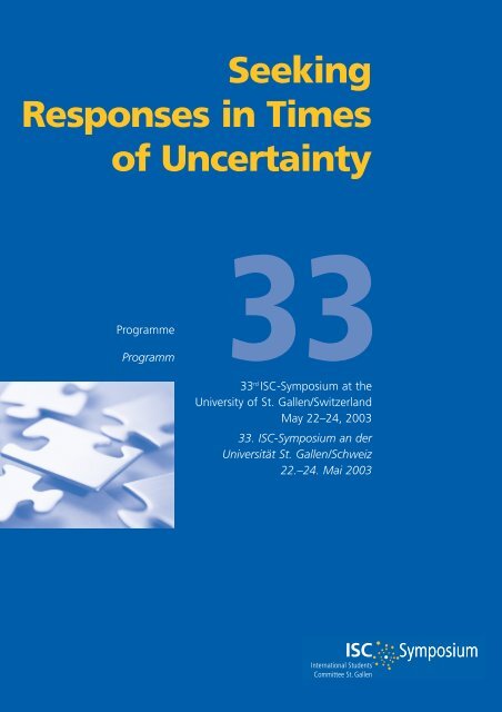 Seeking Responses in Times of Uncertainty - Wolfgang Petritsch