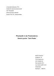 Phantastik in der Postmoderne: David Lynchs `twin Peaks´