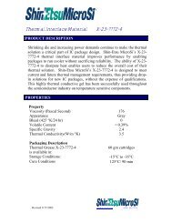 Thermal Interface Material X-23-7772-4 - Shin-Etsu MicroSi, Inc.