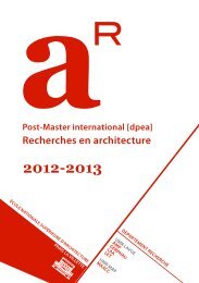 Recherches en architecture - UMR CNRS 7218 LAVUE