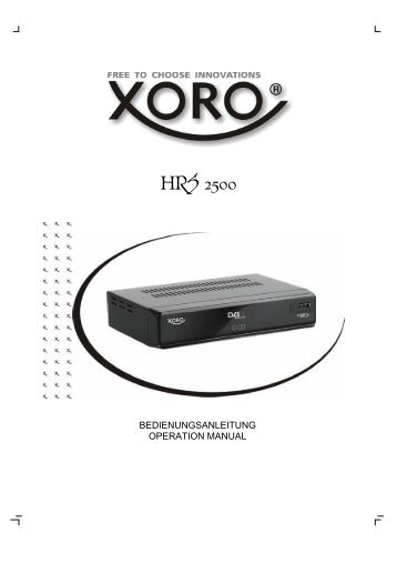 HRS 2500 - Service - Xoro