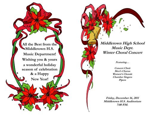 Middletown High School Music Dept. Winter Choral Concert