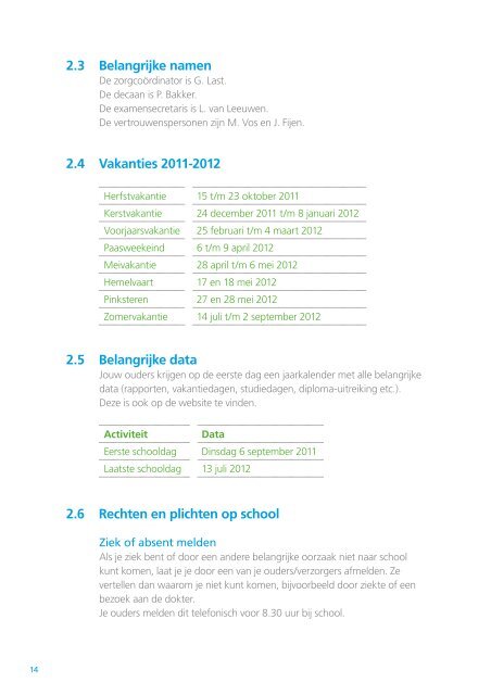 Schoolgids 2011-2012 Wellantcollege Naarden