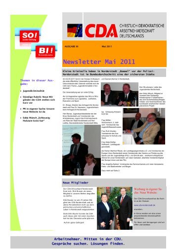 Newsletter Mai 2011 - CDU Norderstedt