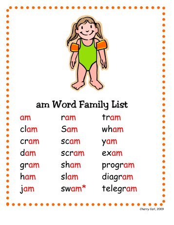 am Word Family Set - Little Book Lane