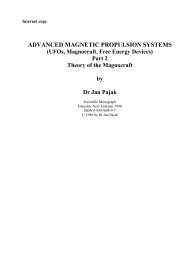 ADVANCED MAGNETIC PROPULSION SYSTEMS (UFOs ...