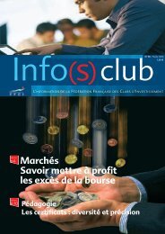 N° 36 - Clubs d'investissement