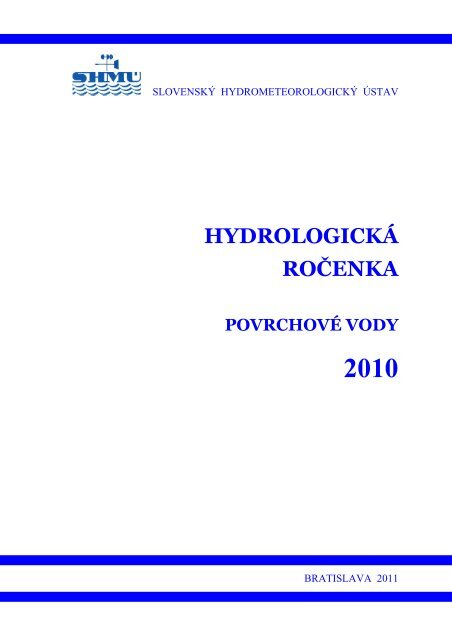 hydrologickÃ¡ roÄenka povrchovÃ© vody 2010