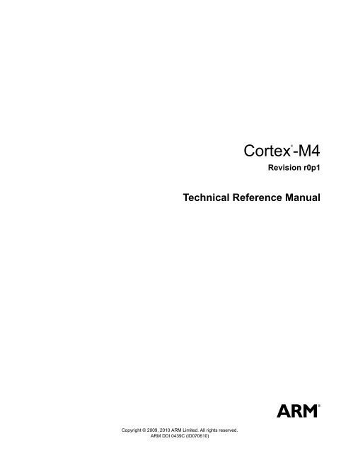 Cortex-M4 Technical Reference Manual - ARM Information Center