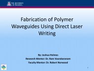 Fabrication of Polymer Waveguides Using Direct Laser Writing - CIAN