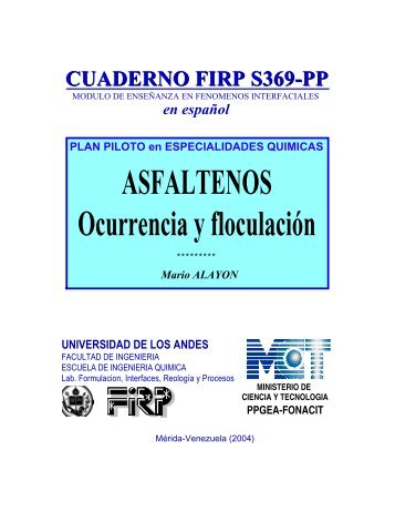ASFALTENOS Ocurrencia y floculación - Laboratorio FIRP - ULA