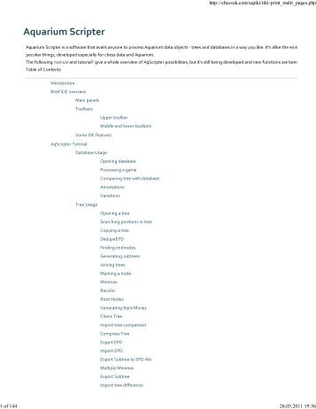 Aquarium Scripter - Chess shop from the developers of Rybka 4 ...