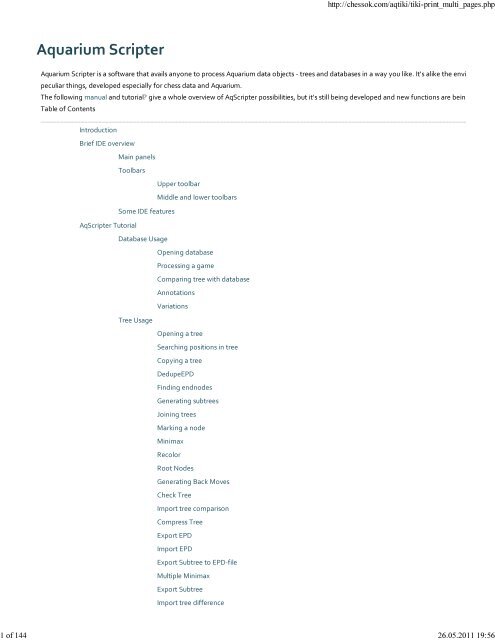 Aquarium Scripter - Chess shop from the developers of Rybka 4 ...