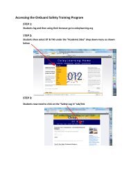 Accessing the OnGuard Safety Training Program - INSTRUCTIONS ...